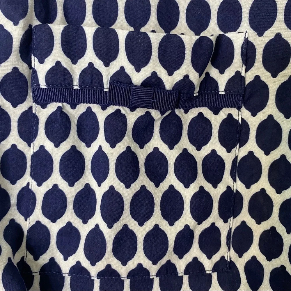 Kate Spade Pajama Button Down Top Blue Sz Small